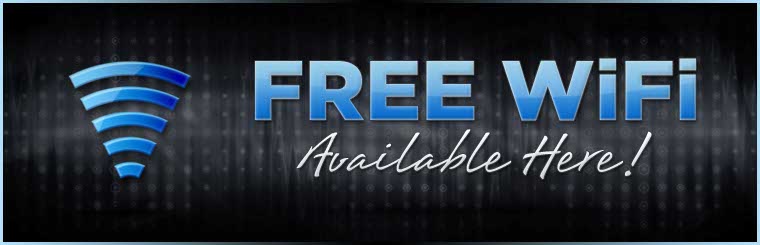 Free WiFi is available here! Contact us for information.