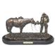 Courting Cowboy Sculpture
