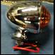CHROME BULLET LIGHT AMBER LENS
