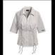 3/4 Sleeve Woven Shirt with Lacing