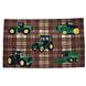 John Deere Traditional Tractors & Plaid Rug