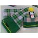John Deere Pink and Green Plaid Scarf and Hat Set