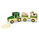 John Deere Wooden Tractor with Wagons