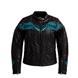 97017-10VW Women's Blue Twilight Leather Jacket