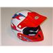 THH White and Red Helmet with Chin Shield