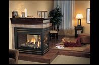 P131 three sided Panorams Gas Fireplace