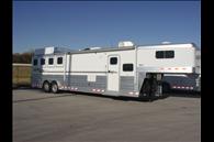 2008 4 Horse Slant Gooseneck Trailer with 13' Outlaw Living Quarters - REDUCED