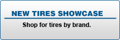 New Tires Showcase: Shop for tires by brand.
