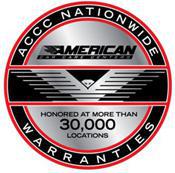 ACCC Nationwide Warranties. Honored at more than 30,000 locations.