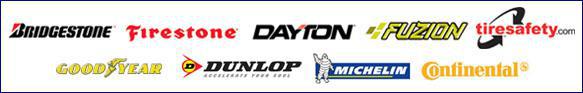 We carry Bridgestone, Firestone, Dayton, Fuzion, Goodyear, Dunlop, Michelin, and Continental products. For more info on tire safety, visit TireSafety.com.