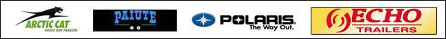We carry Arctic Cat, Paiute, Polaris products, and Echo Trailers.