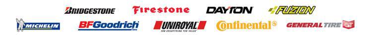 We proudly feature products from Bridgestone, Firestone, Dayton, Fuzion, Michelin, BFGoodrich, Uniroyal, Continental, and General Tire.