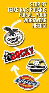 We offer Georgia boots, Rocky boots, Dickie work wear, Youngstown gloves, and much more!