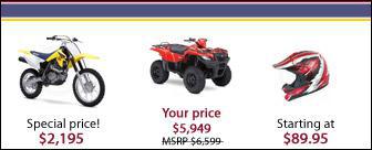Why choose us? Suzuki Super Service Award two years running. We ride what we sell and have 25 years racing experience. We take care of our customers!