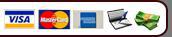 We accept Visa, MasterCard, American Express, checks, and cash.