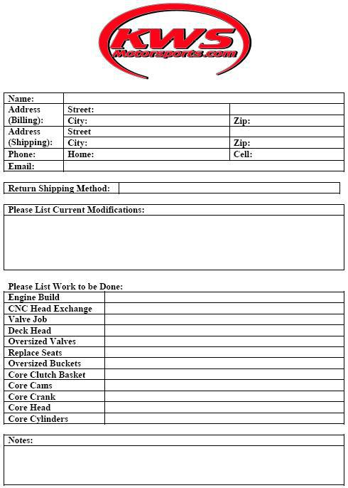 Click here to print out our shipping form!