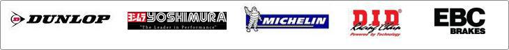 We carry products from Dunlop, Yoshimura, Michelin, D.I.D., and EBC Brakes.