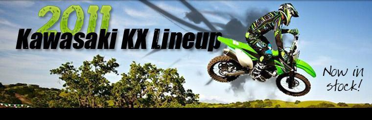 We now have the 2011 Kawasaki KX lineup in stock! Click here to check out the bikes.