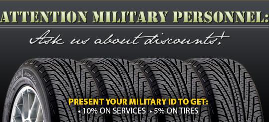 Attention military personnel: ask us about discounts!