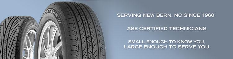 Serving New Bern, NC since 1960. ASE-certified technicians. Small enough to know you, large enough to serve you.