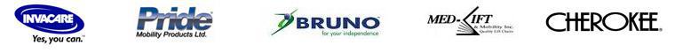 We carry great products from Invacare, Pride, Bruno, Medlift, and Cherokee.