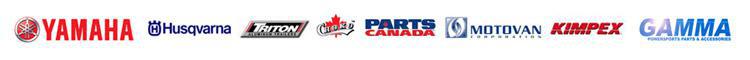 We carry products from Yamaha, Husqvarna, Triton Trailers, Choko, Parts Canada, Motovan, Kimpex, and Gamma.