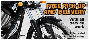 Free pick-up and delivery with all service work. Offer valid within 20 miles.
