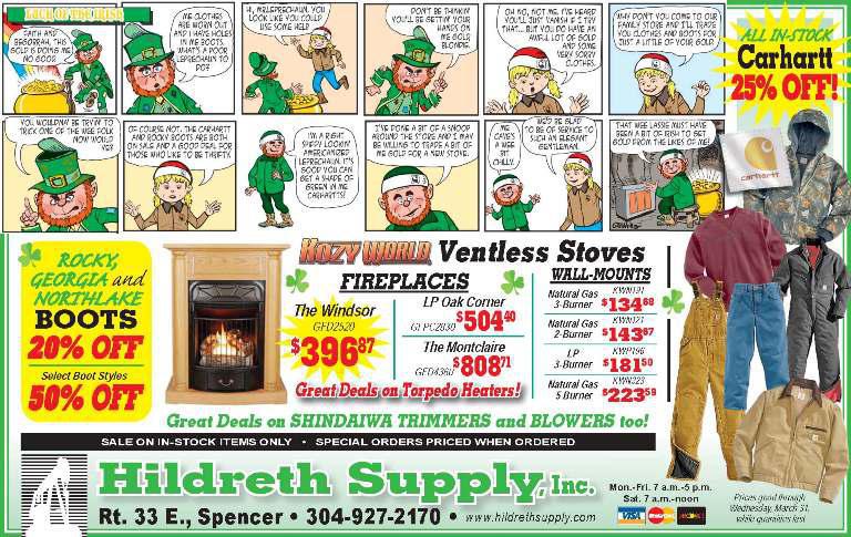 Hildreth's Monthly Sales Flyer.