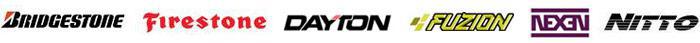 We carry products from Bridgestone, Dayton, Firestone,Fuzion, Nexen, and Nitto.