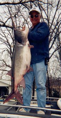 This giant spoonbill was caught on Grand Lake!