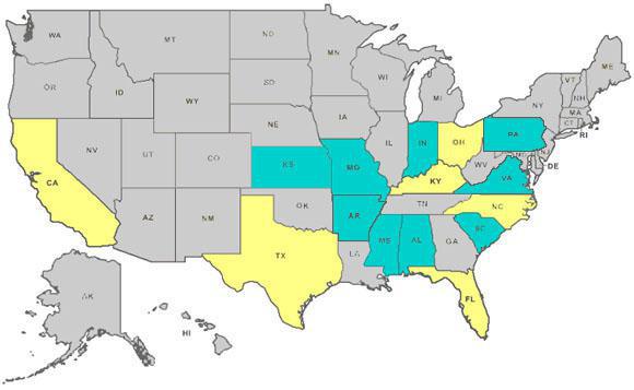 Map for Locations