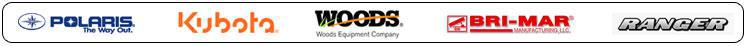 We carry products from Polaris, Kubota, Woods, Bri-Mar, and Ranger.