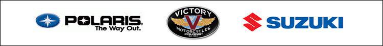 We proudly carry products from Polaris, Suzuki, and Victory.