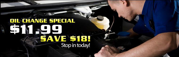 Click here to get our $11.99 oil change special.