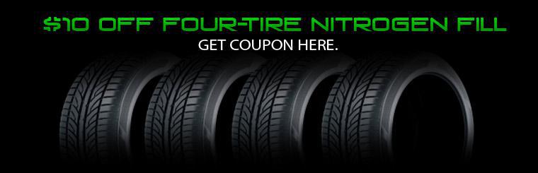 Click here to take $10 off a four-tire Nitrogen fill.