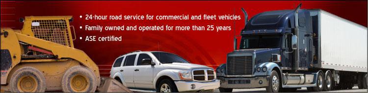 24-hour road service for commercial and fleet vehicles. Family owned and operated for more than 25 years. ASE-certified.