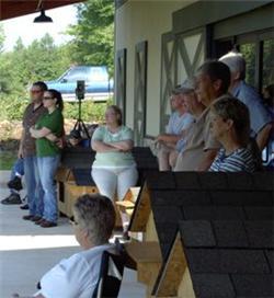 A very attentive group attending the session on “Six Keys to achieve trust, respect and harmony with your horse” presented by Ed Dabney. 