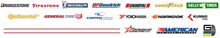 We carry products from Bridgestone, Michelin, BFGoodrich, Uniroyal, Goodyear, General Tire, Cooper Tires, and Yokohama. ACCC.