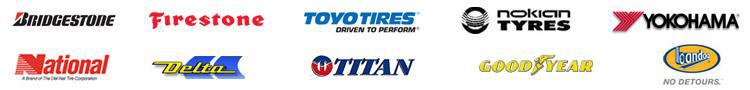 We proudly carry tires from Bridgestone, Firestone, Toyo, Nokian, Yokohama, Delta, National, Titan, Goodyear, and Bandag.