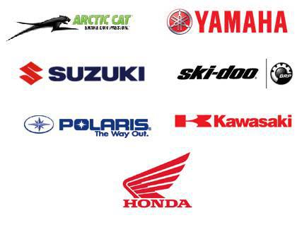 We service Snowmobiles and ATVs from Arctic Cat, Yamaha, Suzuki, Ski-Doo, Polaris, Kawasaki, and Honda.