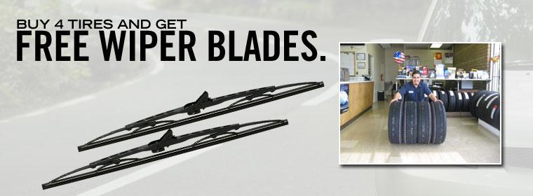 Buy 4 tires and get free wiper blades.