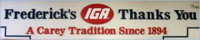 Frederick's IGA thanks you!