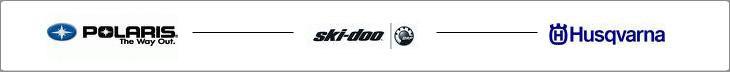 We carry Polaris, Ski-Doo, and Husqvarna.