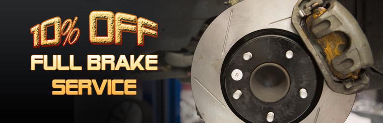 10% off Full Brake Service.