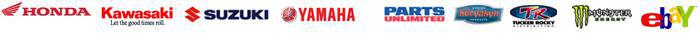 We carry products from Honda, Kawasaki, Suzuki, Yamaha, Parts Unlimited, Kuryakyn, Tucker Rocky, and Monster Energy. Visit our eBay store.