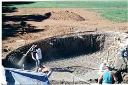 Installation of steelrods