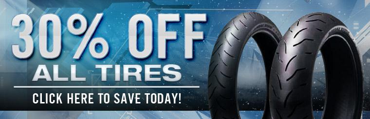 Take 30% off all tires. Click here to save today!