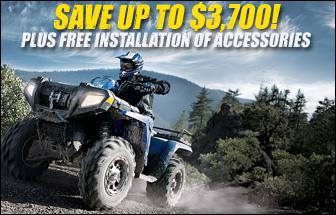 Save up to $3,700 on select Polaris units. Plus, get free accessory installation.