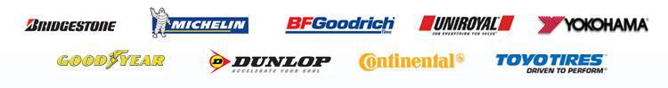 We carry products from Bridgestone, Michelin, Goodyear, Dunlop, and Toyo.