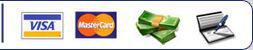 We accept Visa, MasterCard, cash, and checks.